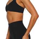 LASLULU Womens Sports Bra Sexy Spaghetti Strap Backless Bra Workout Gym Yoga Bras Tops Padded Sport Bras, M