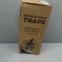 Mole Traps That Kill Best, 2 Pack Scissor Mole Trap, Sleek Black Stainless Steel Finish
