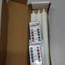 Homemory Real Waxy Flameless Taper Candles with Remote Timer, LED Candlesticks Flickering, Battery Operated Candles with Holders, 9.6 Inches for Home Christmas Wedding Celebration Decor, Ivory, 6 Pcs