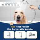 KLLEYNA Shower Head Hose Attachment for Sink/Tub Faucet - ON/OFF Jets Sprayer for Dog Wash/Bathtub Cleaning/Baby Bath/Hair Rinse, Tap Extender Water Nozzle for Bathroom Kitchen Utility Garden Basement