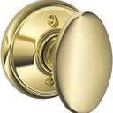 SCHLAGE Knob Non-Turning Lock, Bright Brass (F170 SIE 605)