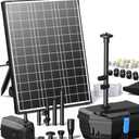 NFESOLAR Solar Water Fountain Kit, Pond Filter with 20W Solar Panel, 120 GPH Solar Water Pump, 4 Sprayers for Outdoor Pond 120-300 Gallons, Fish Tank and Garden Water Features N3212