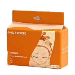 Ein.b&YESPOPO Disposable Face Towels for Adults, 100% Cotton, Soft and Absorbent, 10 Pack/Box, 8 x 8 Inches BB Date 2024/11/25 (100)