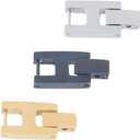 SUPERFINDINGS Stainless Steel Watch Extension Clasp Square Quick Release Replacement Metal Strap Watch Necklace Bracelet Extender Fold Over Jewelry Clasps (10x21x3.5mm)