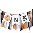 Cookie One High Chair Banner - First Birthday Party Decorations , Milk and Cookies Highchair Banner , Cookie Themed Cake Smash Party Decor , 1st Birthday Ribbon Banner