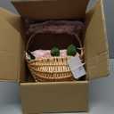 Eternal Rose Flower Basket with LED Lights, Natural Preserved Roses Gift Box with Bow, Elegant Present for Wife, Mom, Girlfriend, Grandma, Graduation (Pink Roses, Standard)