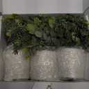 Der Rose 3 Pack Mini Potted Fake Plants Artificial Plastic Eucalyptus Plants Topiaries for Home Office Desk Farmhouse Shelf Room Bathroom Decor(Sage Green)