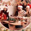 Janinka 3 Pack Gingerbread Christmas Decoration Gingerbread Christmas Garland Paper Decor with House Snowflakes Xmas Hanging Tree Decorations for Wall, Door, Yard, Home, Office, Indoor Outdoor