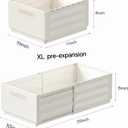 2 Pack Expandable Plastic Storage Boxes, Multi-Purpose Folding Organizer, Drawer Storage Divider For Bedroom, Kitchen And Snack Storage (XL)