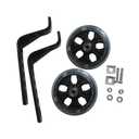 Training Wheels with Brackets & Hardware for Scooters and Bicycles (Black) - Fits 12", 14", or 16" Rear Wheels, Bike Support Wheels, Scooter Training Wheels, Set of 2 With Hardware
