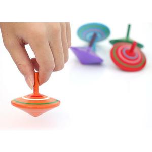 GoodPlay Gyroscope, 3 Pcs/Set Handmade Painted Wood Spinning Tops, Educational Kindergarten Toys