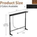 GRLEAF 35" Adjustable Height Narrow Console Table with Power Outlets, Long Sofa Table with Charging Station Behind Couch Table Skinny Entryway Table for Living Room, Hallway and Office Black