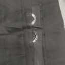 NICETOWN Living Room Sheer Curtains 108 inch Long, Eyelet Top Voile Textured Hazy Sheer Draperies Privacy with Light Penetration for Villa, W54 by L108 inches, 2 Panels, Black