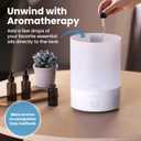 Everlasting Comfort 2.5L Top Fill Humidifier for Bedroom Quiet, Easy to Fill & Clean, 24HR Runtime, Night Lights, Timer, Ultrasonic Cool Mist, Auto Shut-Off, Essential Oil Diffuser - White