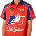 Ricky Bobby Shirt Talladega Nights Costume Racing Button Down Short Sleeve Shirt (XXL)