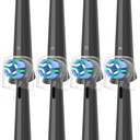 12 Pcs iO Replacement Heads Compatible with Oral B iO 2 3 4 5 6 7 8 9 10 Deep Clean Series Electric Toothbrush, Toothbrush Heads Compatible with Oral B iO with Medium Bristles Care Teeth (Black)