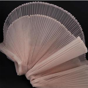 Ruffled Lace Trims 1 Yards, Pleated Lace Fabric Trim, Organza Ruffled Fabric Chiffon Tulle Border for Sewing Dress Bag Costume Decoration Trimming Craft (Grey Purple)