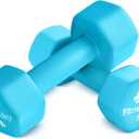Neoprene Coated Workout Dumbbells set of 2  Anti Roll, Non Slip with Smooth Grip Fitness & Exercise Dumbbells  Hexagon Shaped Hand Weights for Women & Men  Best Choice for Gyms & home use (10 lbs - Sea Green)