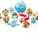 3D Printed Animal Figurines Set, Articulated Animal Figurines,Fidget Toys, Flexible Desk Decor, Party Favor, Gifts for Girls and Boys, Office Desk Pets, School Gifts (Classic-09)