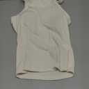 SUUKSESS Women Padded Cotton Ribbed Tank Tops High Neck Racerback Basic Tops (Small, Cream White)