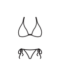 Women's Bikini Sets Two Piece Bathing Suits Sexy Textured Halter Padded Bikini Swimsuits Side Tie Thong Bottom Swimwear S