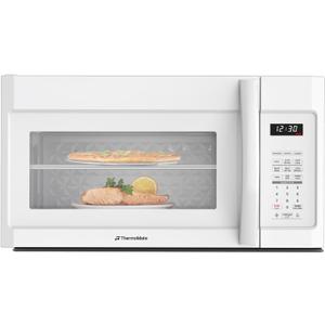 ThermoMate 30" White Over the Range Microwave with 1.9 Cu. Ft. Capacity, Over the Stove with One Touch, 1000 Cooking Watts, 400 CFM and Sensor Cooking, 11 Power Levels, LED Lighting