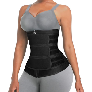 FeelinGirl Neoprene Waist Trainer for Women 3 Straps Tummy Control Workout Corset Cincher Long Torso Trimmer Sauna Belt XL