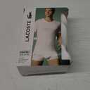 Lacoste Men's 100% Cotton Slim Fit Crew Neck Undershirt, 3-Pack (Medium, White)