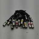 5PACK 5 COLOR 1.5FT XLR FEMALE TO DUAL MALE Y SPLITTER CABLE, XLR SPLITTER 1 FEMALE TO 2 MALE FOR MICROPHONE MIXER