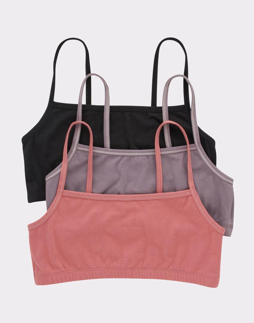 Hanes Women's Cotton String Bralette (3 Pack), Size: L