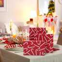 JarThenaAMCS Christmas Wrapping Paper -Mini Roll- 17 In x 32.8 Ft Red Candy Cane Gift Wrap Paper for DIY Crafts Xmas Party Supplies