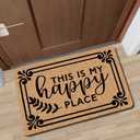 Funny Mat This is My Happy Place Doormats Non-Woven Fabric Top with a Anti-Slip Rubber Back for Front Door Indoor/Outdoor/Kitchen Welcome Mats Domestic Presents 23.6"(L) x 15.7"(W)