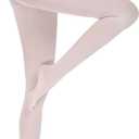 Luxdovi Women Ultra Soft 50 Denier Silky Tights Semi Opaque Solid Color Pantyhose High Waist Footed Stockings (Pink)