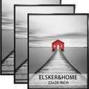 ELSKER&HOME 22x28 Frame, Poster Picture Frames 3 Pack Black for Horizontal or Vertical Wall Mounting, Sturdy and Scratch-proof
