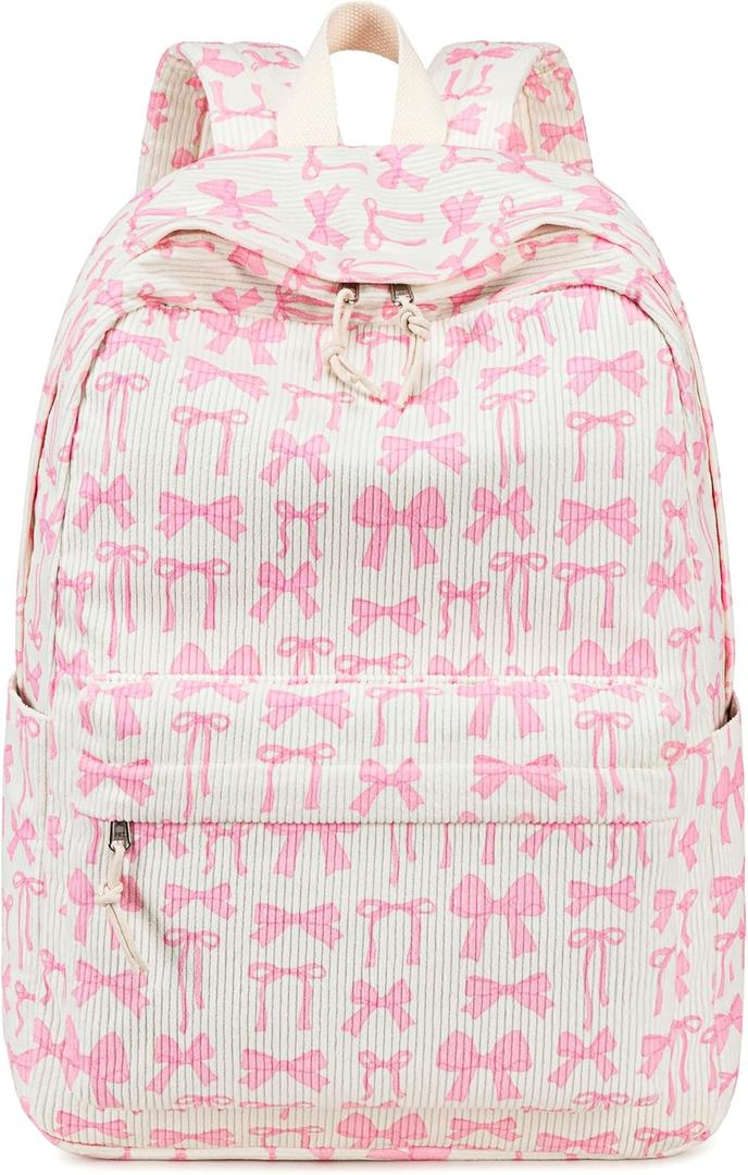 Bluboon School Backpack for Teen Girls Bookbags Elementary High School Corduroy Laptop Bags Women Travel Daypacks