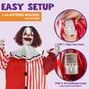 JOYIN 67" Halloween Decorations Outdoor, Scary Animatronics Clown Decor Clearance with LED Eyes and Creepy Sound, Life Size Animated for Haunted House Lawn Yard Patio