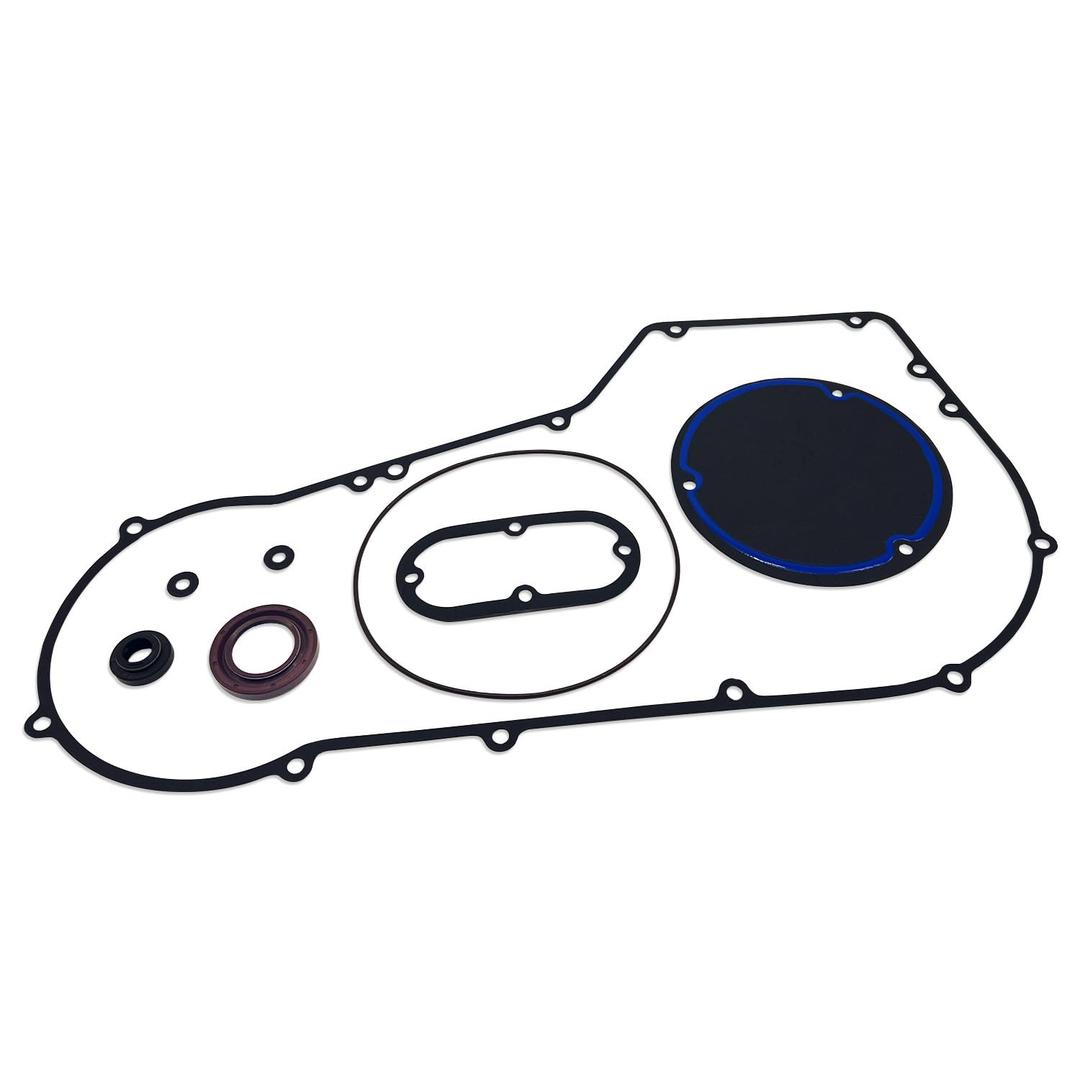Primary Cover Gasket for Harley Davidson 1994-1998 Big Twin Evolution Softail Models and Dyna Models, Clutch Foamet Derby Primary Gasket Seal Kit & O-Ring