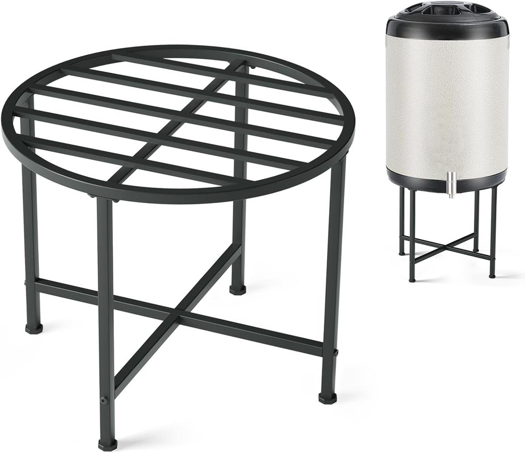 I'Ezonk Heavy Duty Stainless Steel Rain Barrel Stand,Rain Water Collection Barrel StandSuitable for 45/50/55 Gallon Plastic Outdoor Rain Barrel