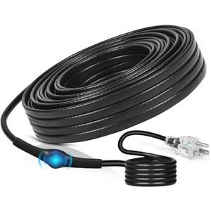 Roof Snow De-Icing Heating Cable Self-Regulating-Plug-in Ready Heat Cable 50 feet 8 Watts Per Foot (30FT)