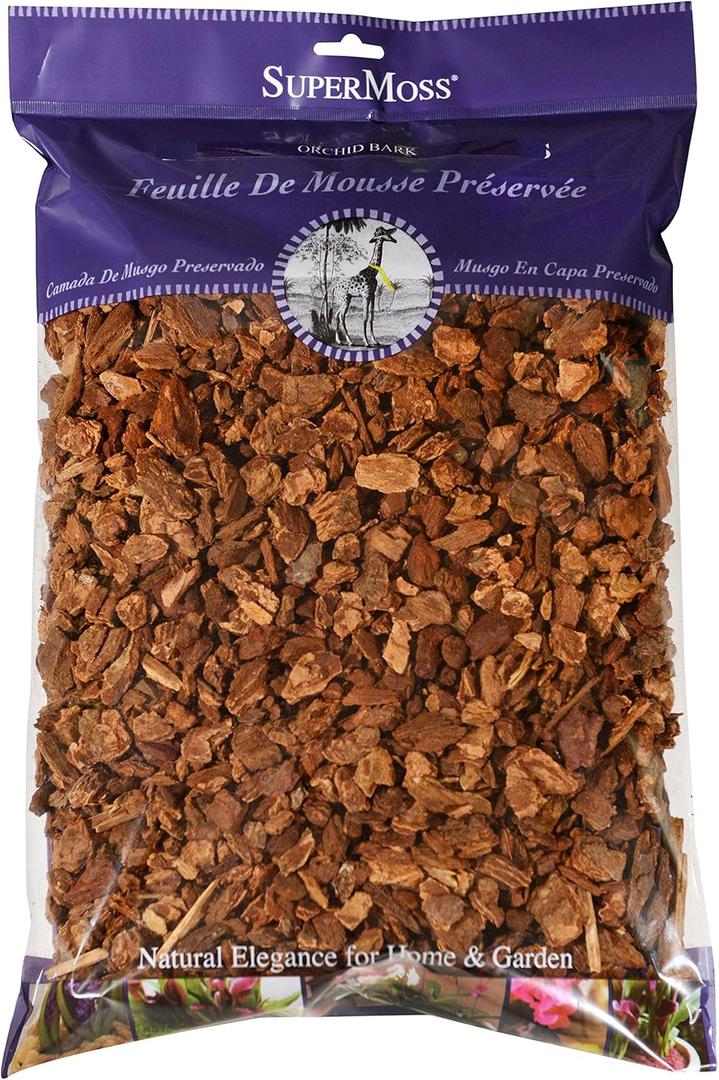 SuperMoss (23114) Orchid Potting Bark, Natural, 4 quarts (231 Cu. In.)