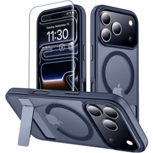 xiwxi for iPhone 17 Pro Max Case with Kickstand,[Compatible with Magsafe][1*Screen Protector],Military-Grade Protection & Anti-Yellowing,Magnetic Case for iPhone 17 Pro Max,Blue