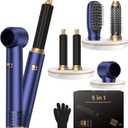 5 in 1 Hair Dryer Brush Set,Professional Negative Ionic Hot Air Styler, Air Curling Wrap Styler,Detachable Blow Dryer Brush With Auto Wrap Curlers,Hair Styling Tools For Straight/Curl/Drying/Smoothing