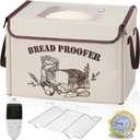 Large Folding Bread Proofing Box, Dough Proofer With 50-113Temp Control & 1-48H Timer, Sourdough Starter Warmer with Humidity Gauge, Foldable Proofing Basket for Bread Baking, Pizza, Yogurt, Kombucha