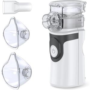 DUKUANGGT Portable Nebulizer, Handheld Mesh Nebulizer Machine for Adults and Kids, Metered - dose Inhaler Accessory, White
