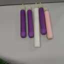 Suncalla 1 Set Advent Wreath with 5 Flameless Candle (Pink Purple White) and Timer Remote Control, 1 Advent Wreath Candle Holder, 1 LED Strings for Holiday Party Decor(Poinsettia,20 Inch)