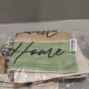 AVOIN colorlife Home Sweet Home Farmhouse Eucalyptus Leaves Throw Pillow Covers, 18 x 18 Inch Truck Stripes Buffalo Plaid Cushion Case Decorations Set of 4 (Green)