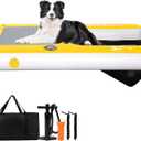 Inflatable Dog Dock Ramp Boat Pool Ramp for Large Dog Up to 200 lbs (58" x 38" Yellow)