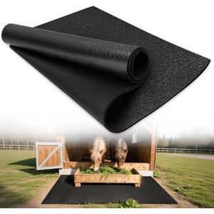 Wibeelee Rubber Horse Stall Mat, 3.7x6 Ft Stable Mat with Shock Absorption & Cushioning Waterproof Non-Slip Flooring for Horse Stalls Livestock Barn Farm Cattle Sheep & Pig Shed Easy Clean Horse Mat