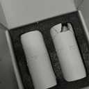 SURI Shabbat Candle Holders Set Modern Judaica Gift and Jewish Holidays Concrete Dripless Candle Holders, Short & Tall Minimalist Jewish Home Decor Shabbos Candles Holders for Tea Lights