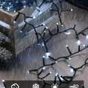 6 Pack 600 LED Solar String Lights for Outside, Solar Christmas Lights Outdoor with 8 Lighting Modes, Waterproof Green Wire Solar Powered Tree Light for Xmas Party Yard Garden Decorations (Cool White)